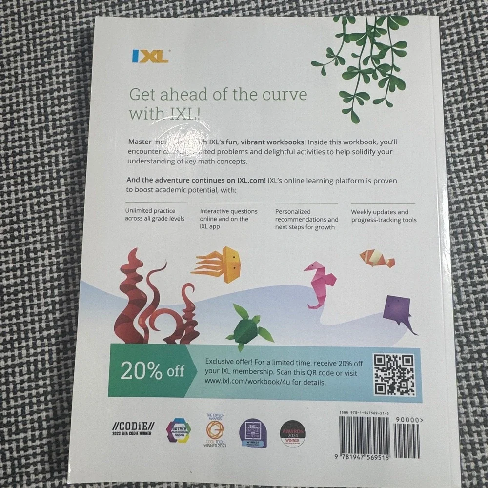 IXL The Ultimate Fourth Grade Math Workbook Grade 4 Fractions Geometry 2025